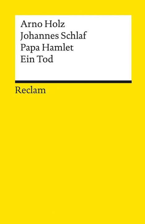 Arno Holz: Papa Hamlet. Ein Tod, Buch
