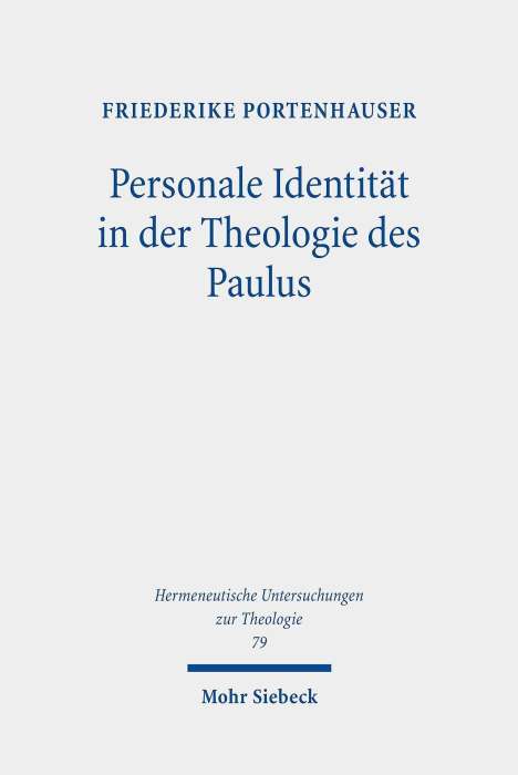 Friederike Portenhauser: Portenhauser, F: Personale Identität in der Theologie des Pa, Buch