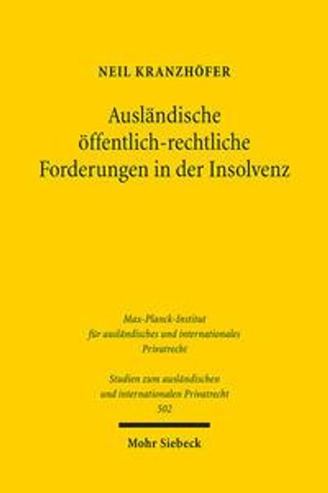 Neil Kranzhöfer: Ausländische öffentlich-rechtliche Forderungen in der Insolvenz, Buch