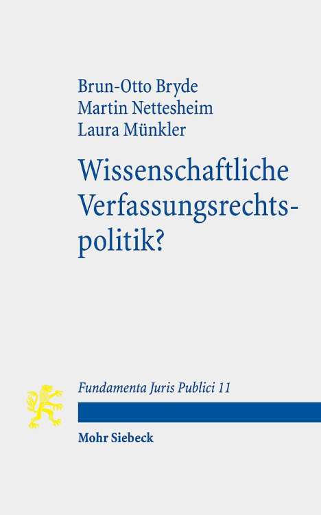 Brun-Otto Bryde: Wissenschaftliche Verfassungsrechtspolitik?, Buch