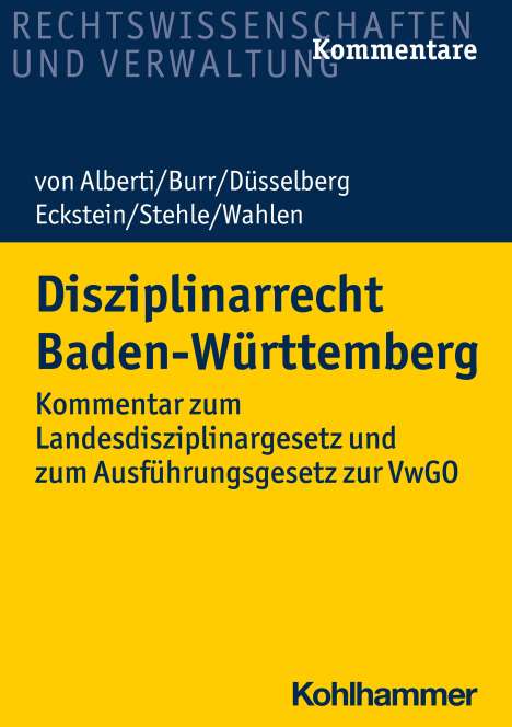 Dieter von Alberti: Disziplinarrecht Baden-Württemberg, Buch