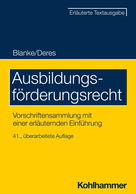 Roland Deres: Ausbildungsförderungsrecht, Buch