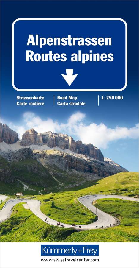 Alpenstrassen Strassenkarte 1 : 750 000, Karten