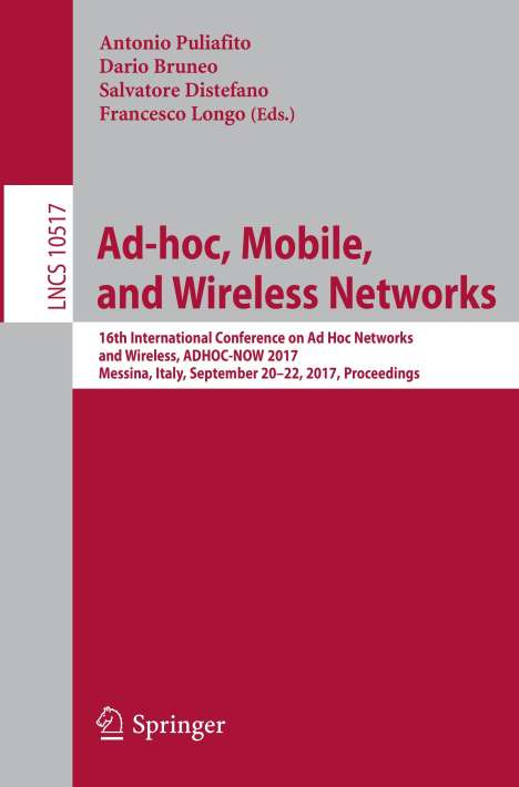 Ad-hoc, Mobile, and Wireless Networks, Buch