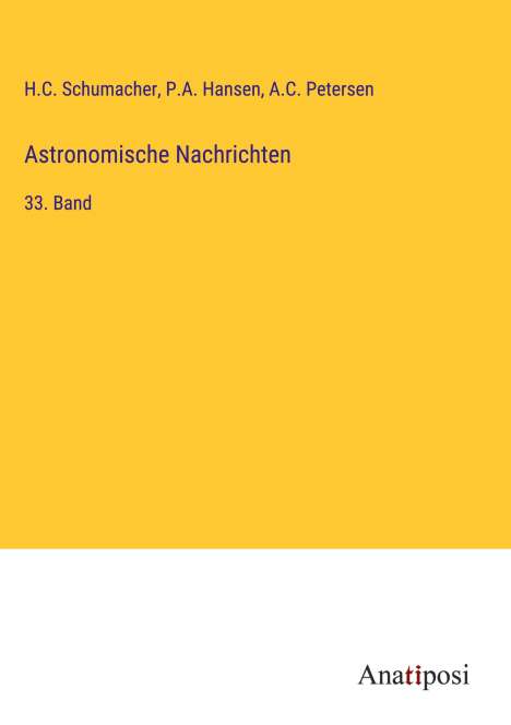 H. C. Schumacher: Astronomische Nachrichten, Buch