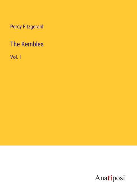 Percy Fitzgerald: The Kembles, Buch