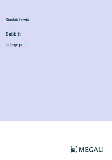Sinclair Lewis: Babbitt, Buch