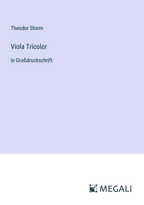 Theodor Storm: Viola Tricolor, Buch