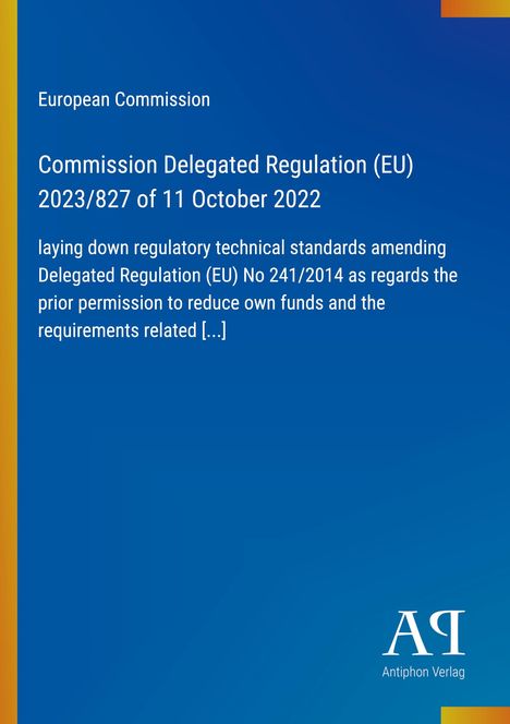 Text über EU-Verordnung, blaues Design, gelber Rand links, Logo unten rechts.