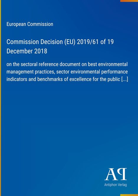 "Commission Decision (EU) 2019/61 of 19 December 2018" steht auf blauem Hintergrund. Unten rechts ist ein Logo.