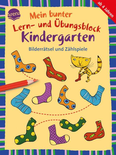 Friederike Barnhusen: Mein bunter Lern- und Übungsblock Kindergarten. Bilderrätsel und Zählspiele, Buch