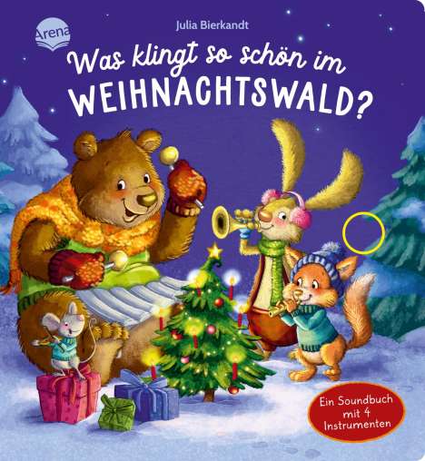 Pia Emling: Was klingt so schön im Weihnachtswald? Ein Soundbuch mit 4 Instrumenten, Buch