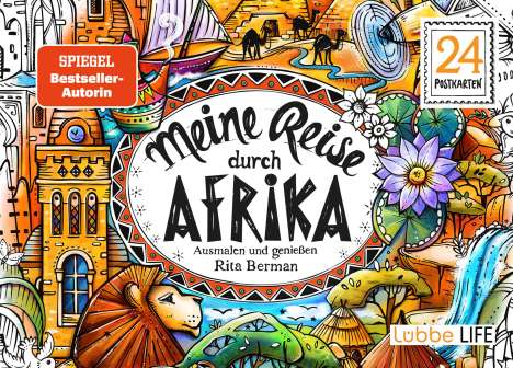 Rita Berman: Meine Reise durch Afrika - 24 Postkarten, Buch