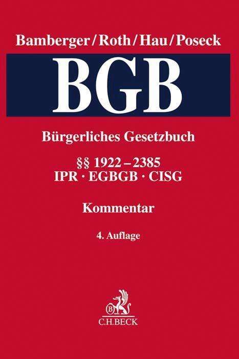 BGB Bd. 5 §§ 1922-2385, CISG, IPR, EGBGB, Buch