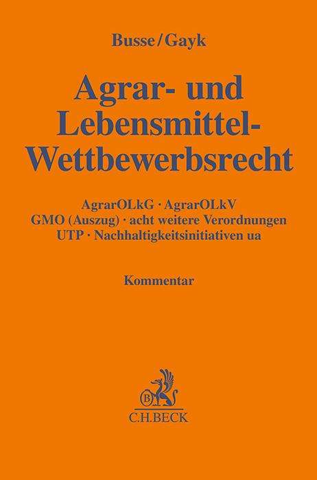 Agrar- und Lebensmittel-Wettbewerbsrecht, Buch