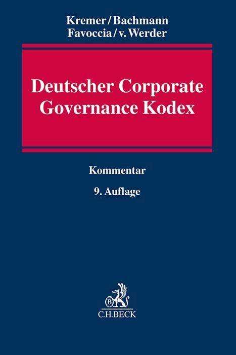 Thomas Kremer: Deutscher Corporate Governance Kodex, Buch