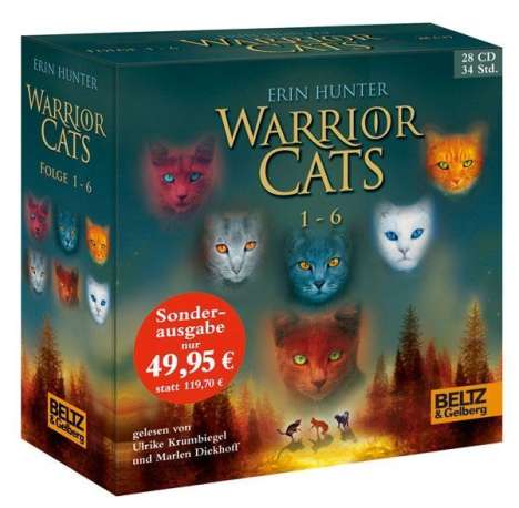 Erin Hunter: Warrior Cats Staffel 1/01-06, CD