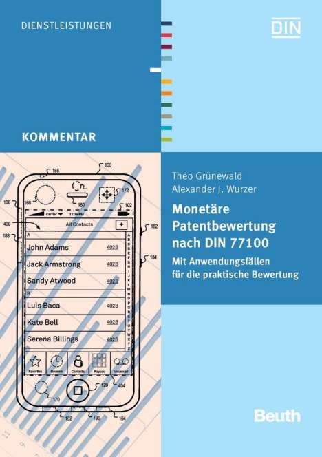 Theo Grünewald: Monetäre Patentbewertung nach DIN 77100, Buch