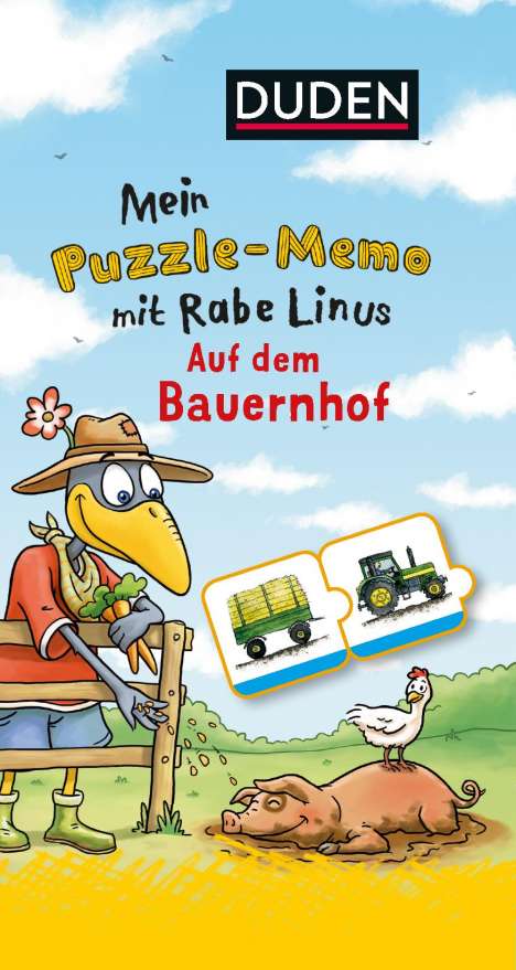 Dorothee Raab: Mein Puzzlememo mit Rabe Linus – Auf dem Bauernhof, Spiele