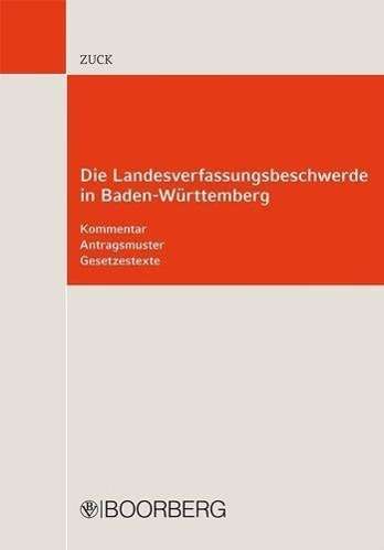 Holger Zuck: Zuck, H: Landesverfassungsbeschwerde Baden-Württemberg, Buch