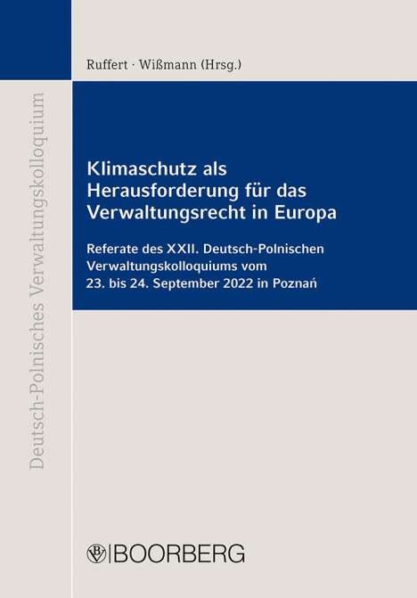 Klimaschutz als Herausforderung für das Verwaltungsrecht in Europa, Buch