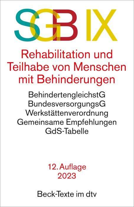 SGB IX Rehabilitation und Teilhabe von Menschen mit Behinderungen, Buch