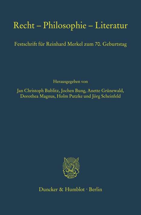Recht - Philosophie - Literatur. 2 Bde, Buch