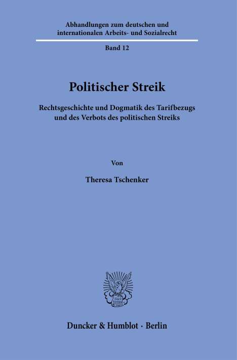 Theresa Tschenker: Politischer Streik., Buch