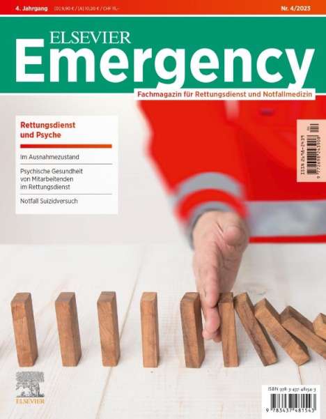 ELSEVIER Emergency. Rettungsdienst &amp; Psyche. 4/2023, Buch