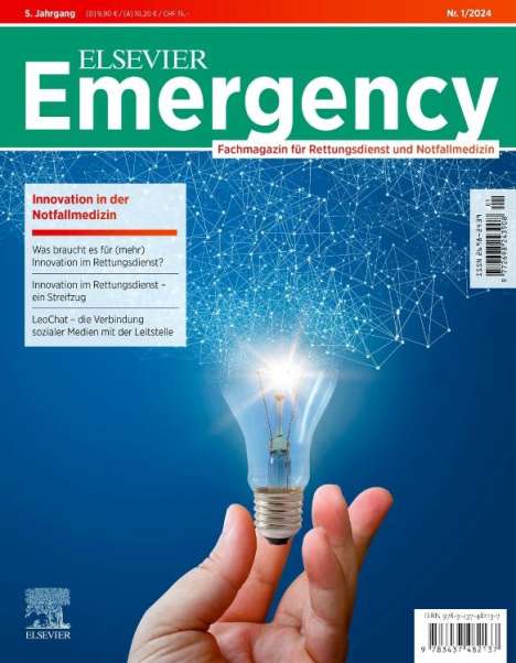 ELSEVIER Emergency. Innovation in der Notfallmedizin. 1/2024, Buch