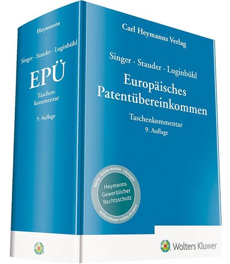 Singer / Stauder / Luginbühl, EPÜ - Europäisches Patentübereinkommen, Buch