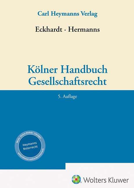 Kölner Handbuch Gesellschaftsrecht, Buch