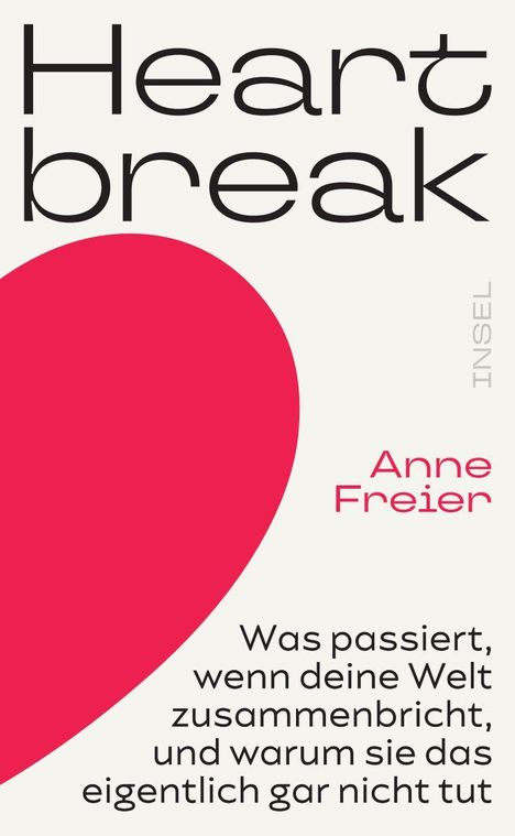 "Heartbreak" und "Anne Freier" in klarer Schrift, großer rosa Herzform, links halb abgeschnitten, moderner Stil.