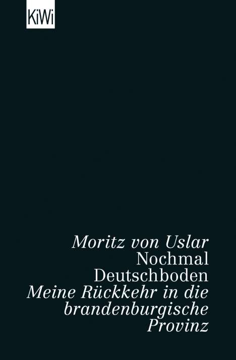 Moritz von Uslar: Nochmal Deutschboden, Buch