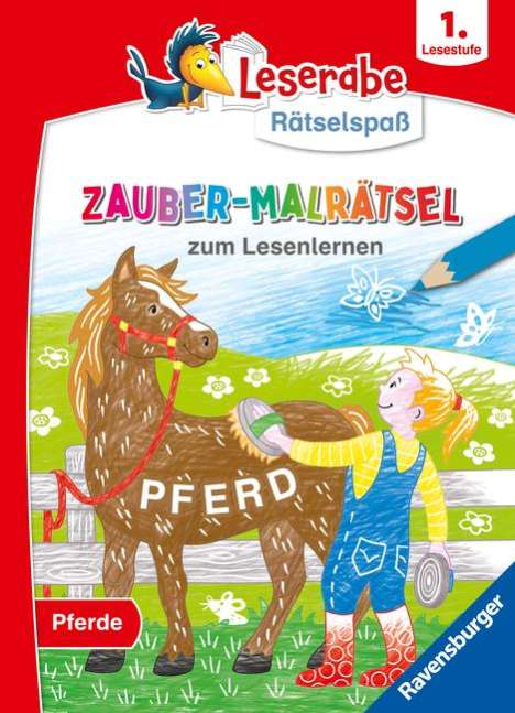 Martine Richter: Leserabe Rätselspaß Zauber-Malrätsel zum Lesenlernen: Pferde (1. Lesestufe), Buch