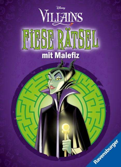 Ravensburger Disney Villains: Fiese Rätsel mit Maleficent - Knifflige Rätsel für kluge Köpfe ab 9 Jahren, Buch