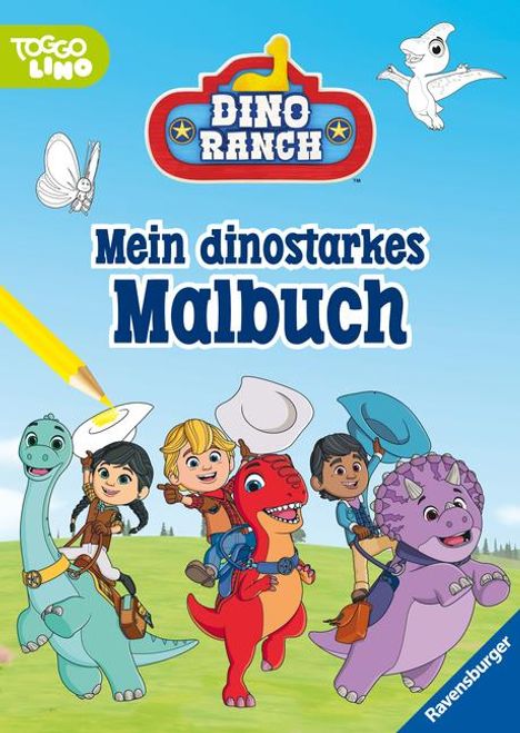 Ravensburger Dino Ranch Malbuch 24 Ausmalbilder für Kinder ab 4, Buch