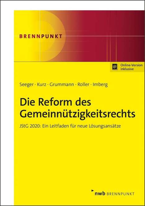 Andreas Seeger: Die Reform des Gemeinnützigkeitsrechts, Buch