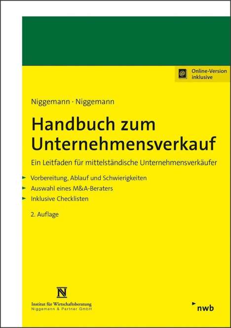Britt Niggemann: Handbuch zum Unternehmensverkauf, 1 Buch und 1 Diverse