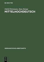 Hans Ramge: Mittelhochdeutsch, Buch