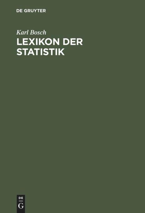 Karl Bosch: Lexikon der Statistik, Buch