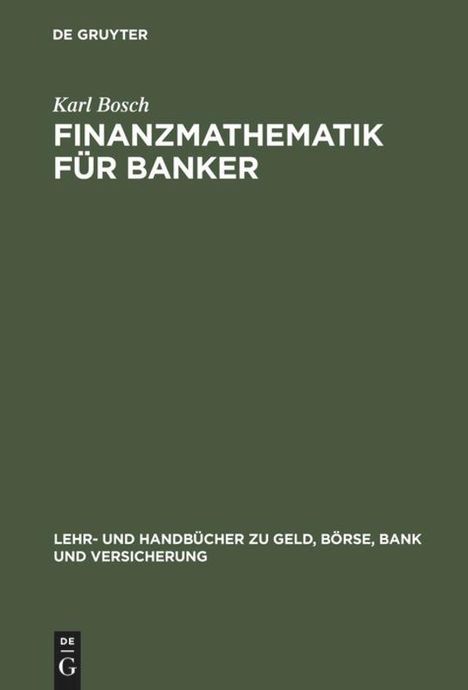 Karl Bosch: Finanzmathematik für Banker, Buch
