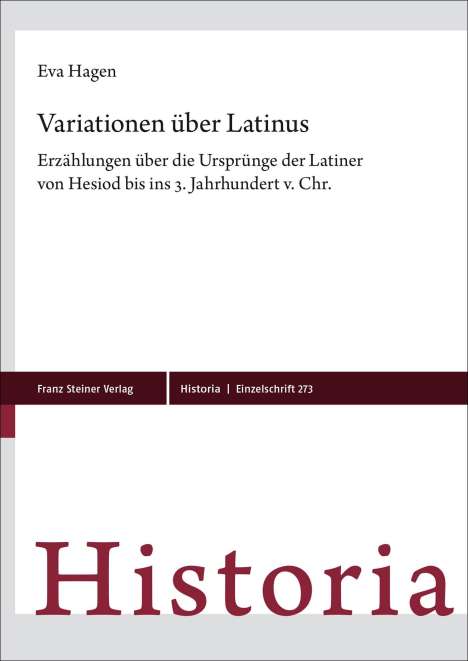 Eva Hagen: Variationen über Latinus, Buch