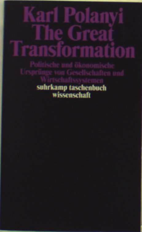 Karl Polanyi: The Great Transformation, Buch