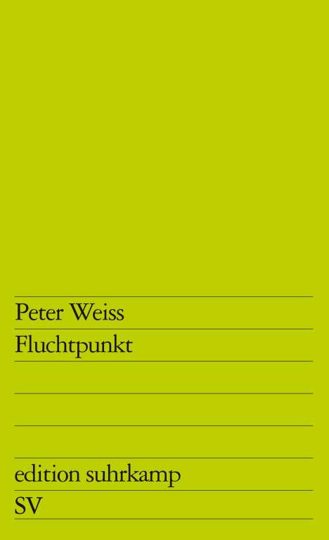 Peter Weiss: Fluchtpunkt, Buch