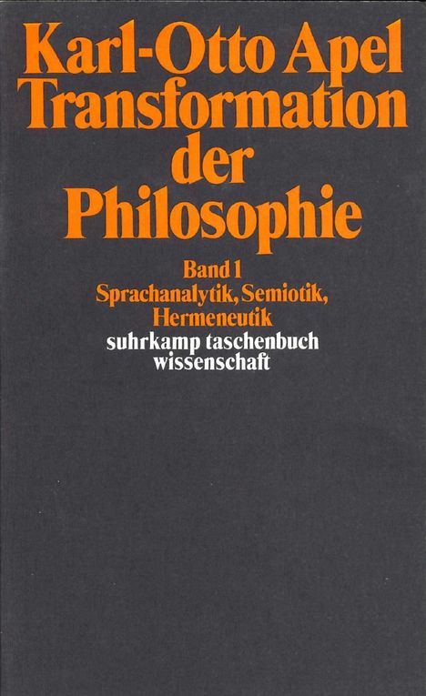 Karl-Otto Apel: Transformation der Philosophie, Buch