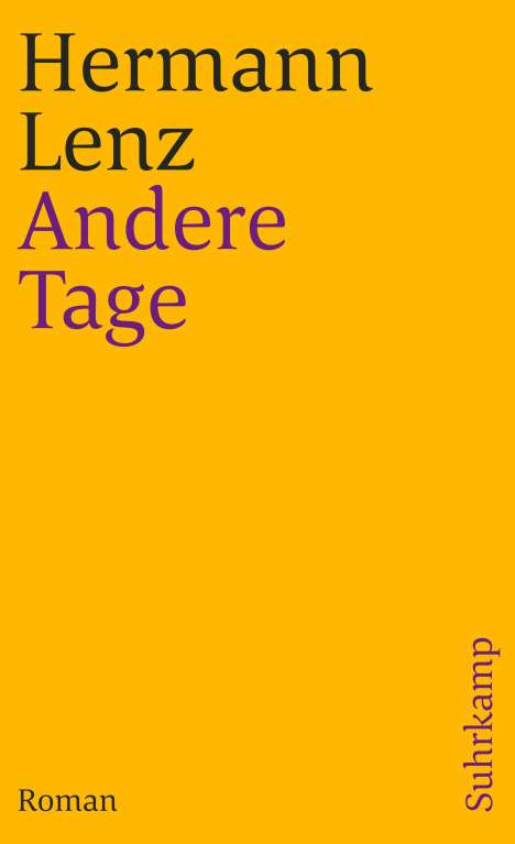 Hermann Lenz: Andere Tage, Buch