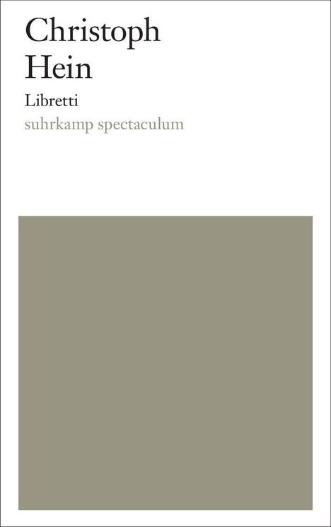 Christoph Hein: Libretti, Buch