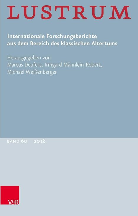 Lustrum Band 60 - 2018, Buch
