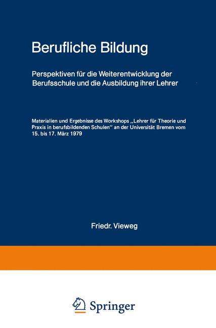 Gottfried Adolph: Berufliche Bildung, Buch